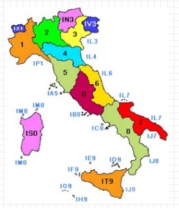 mappa call area italiane